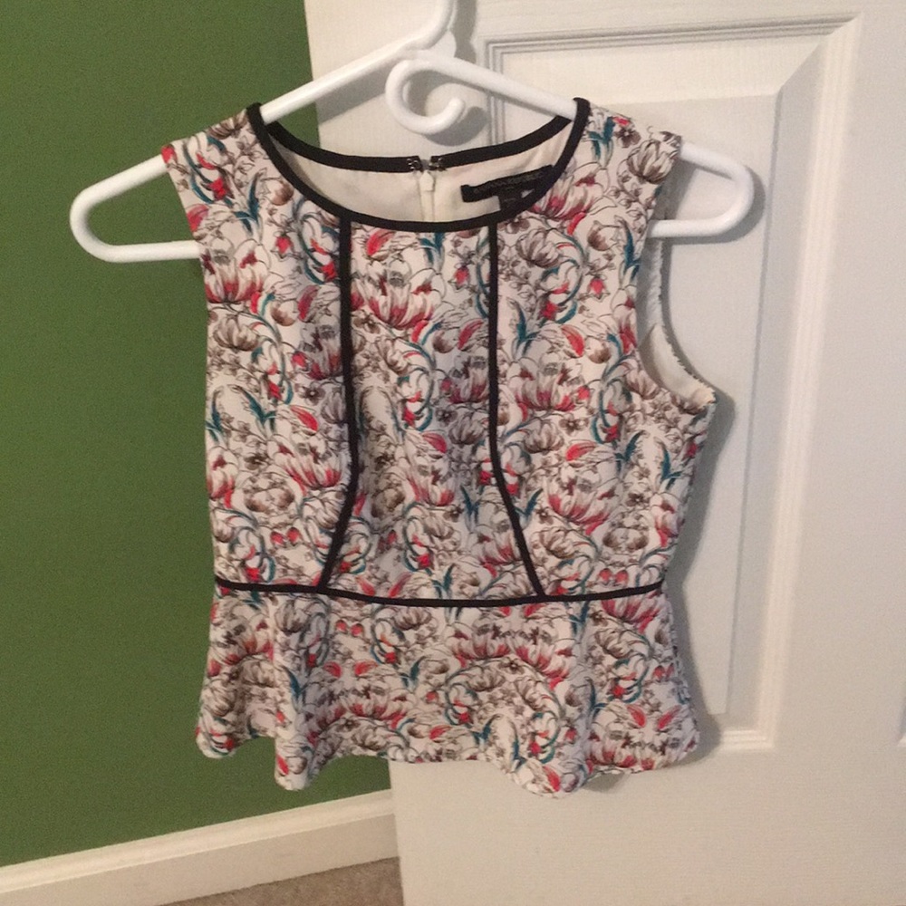 Banana Republic floral printed peplum top size 2P